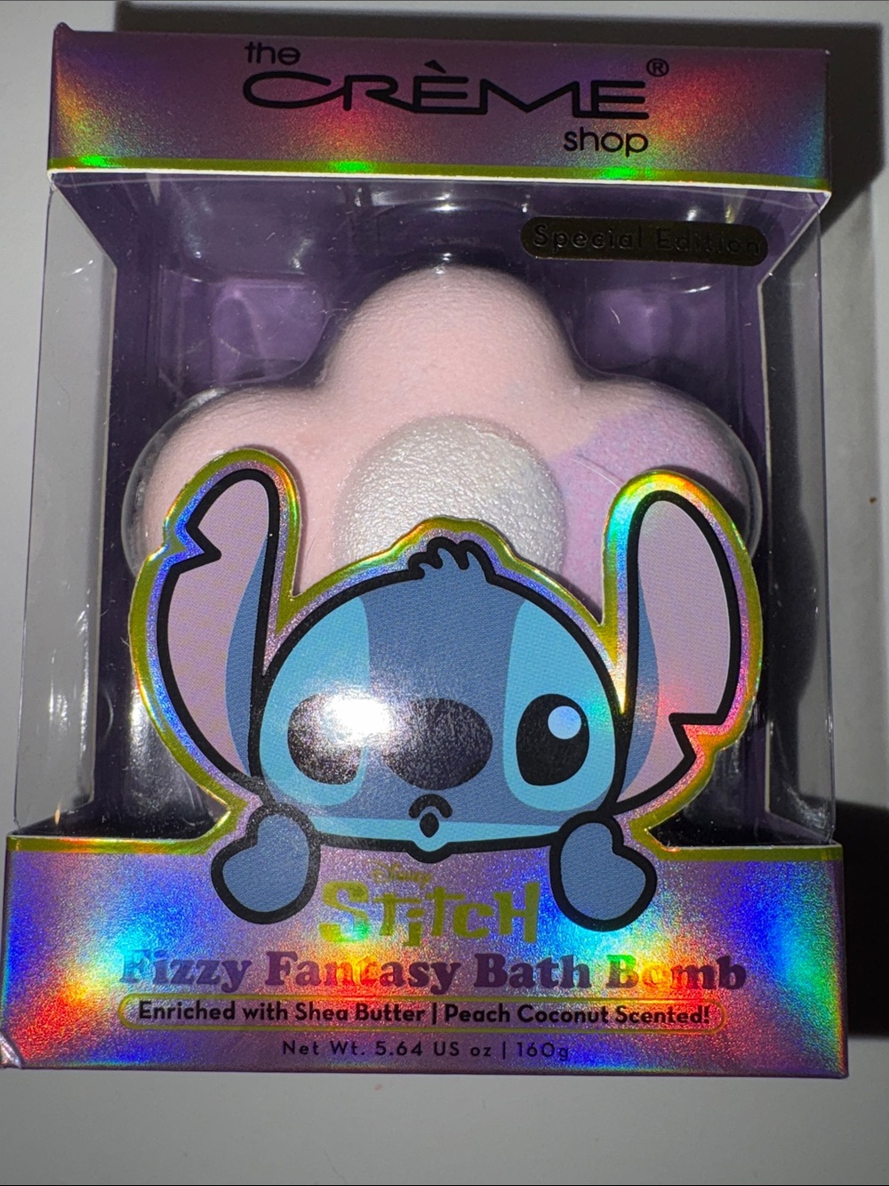 The Crème Shop x Stitch Fizzy Fanatasy Bath Bomb - Pink & White
